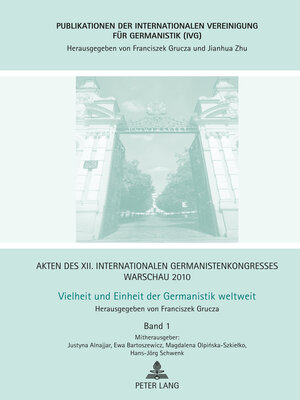 cover image of Akten des XII. Internationalen Germanistenkongresses Warschau 2010